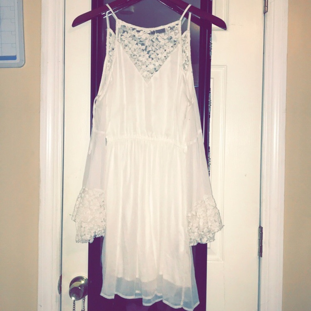 white laced dress